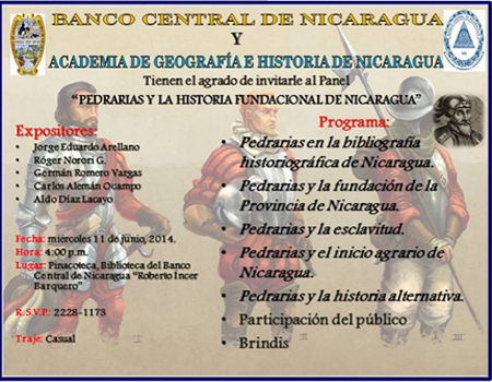 Panel: Pedrarias y la historia fundacional de Nicaragua